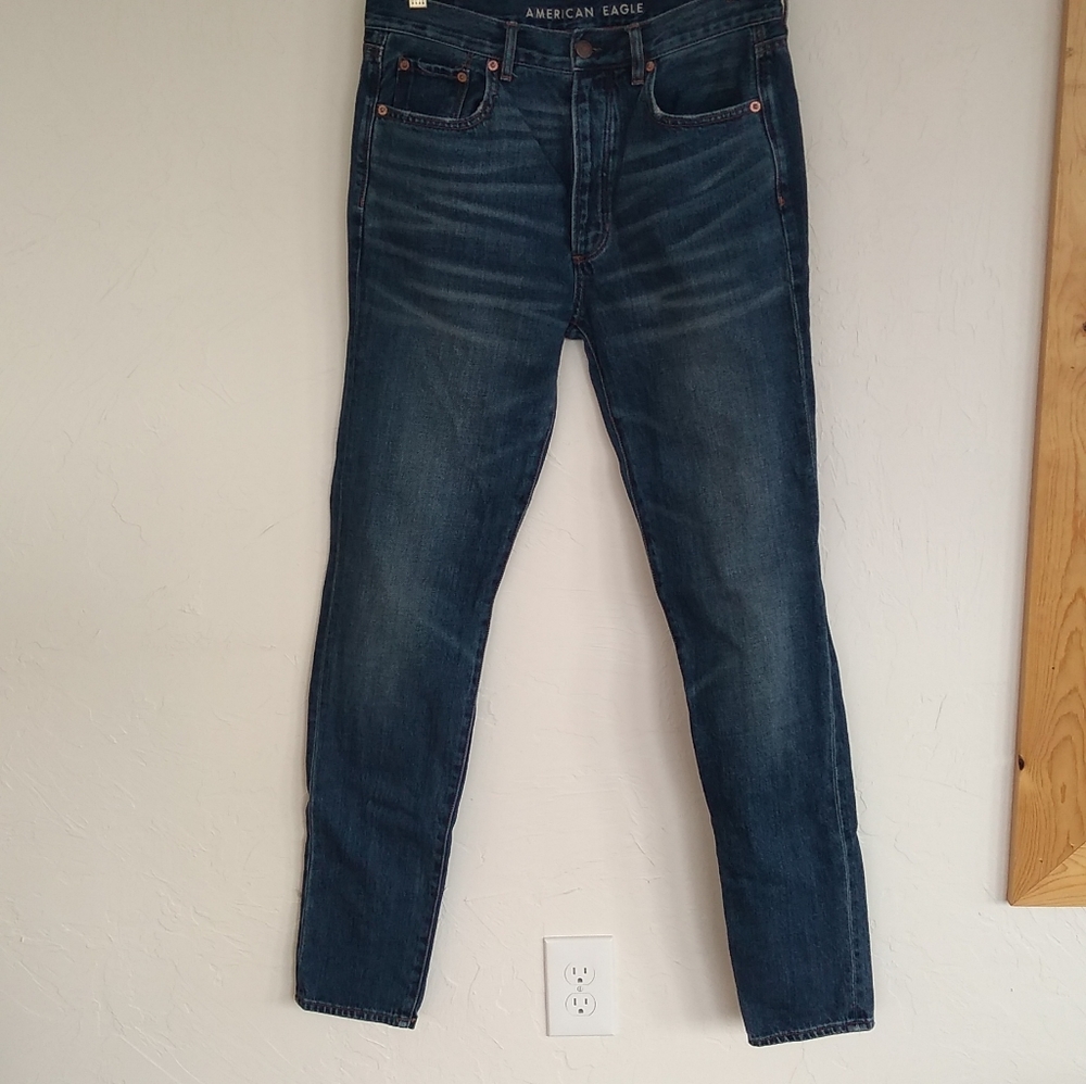 American Eagle High Rise Girlfriend Jeans 6 X-Long